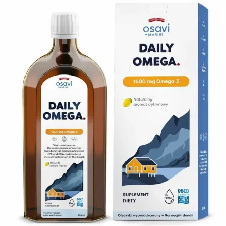 Omega-3 1600 mg Aromat Cytrynowy 500 ml - Osavi Marine