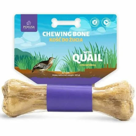 Kość do Żucia Przepiórka 115 g (17 cm) - Pokusa