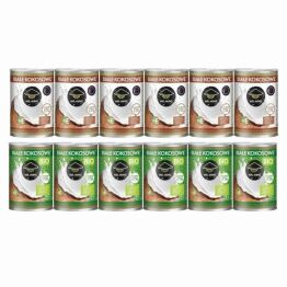 6 x Białe Kokosowe Mleczko 5-7% Tłuszczu 400 ml - Mr. Ming + 6 x Białe Kokosowe Mleczko BIO 17-19%Tłuszczu 400 ml - Mr. Ming
