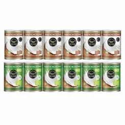 6 x Białe Kokosowe Mleczko 5-7% Tłuszczu 400 ml - Mr. Ming + 6 x Białe Kokosowe Mleczko BIO 17-19%Tłuszczu 400 ml - Mr. Ming