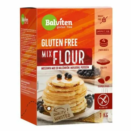 MIX FLOUR Bezglutenowa Mieszanka Mąk do Naleśników, Makaronu, Pierogów 1 kg - Balviten