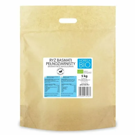 Ryż Basmati Pełnoziarnisty Bio 5 kg - Horeca - Wyprzedaż