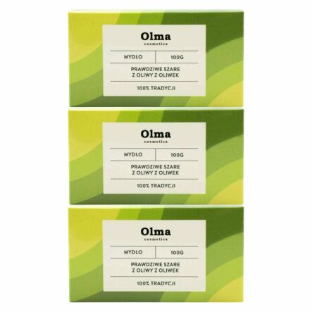 3 x Mydło Szare z Oliwy z Oliwek 100 g - Olma Cosmetics