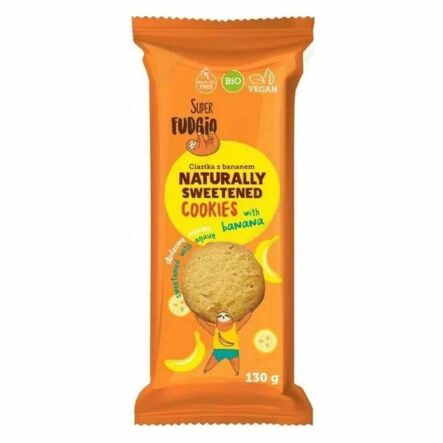 Ciastka z Bananem Bio Bez Dodatku Cukru 130 g Super Fudgio (data: 28.02.2025)