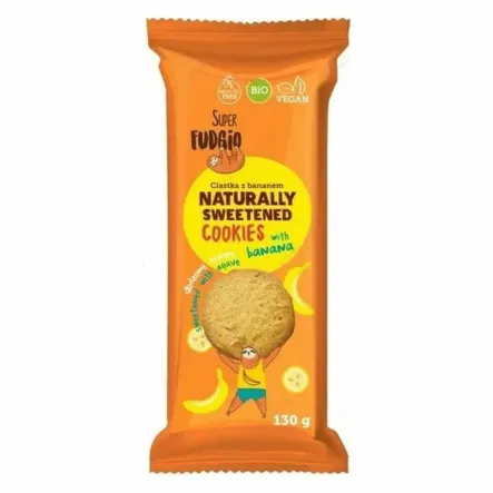 Ciastka z Bananem Bio Bez Dodatku Cukru 130 g Super Fudgio (data: 28.02.2025)