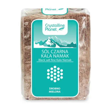 Sól Czarna Kala Namak Drobno Mielona 600 G Crystalline Planet 