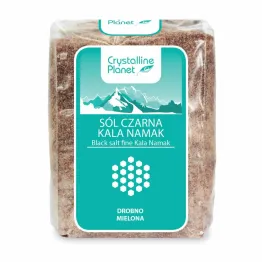 Sól Czarna Kala Namak Drobno Mielona 600 G Crystalline Planet 