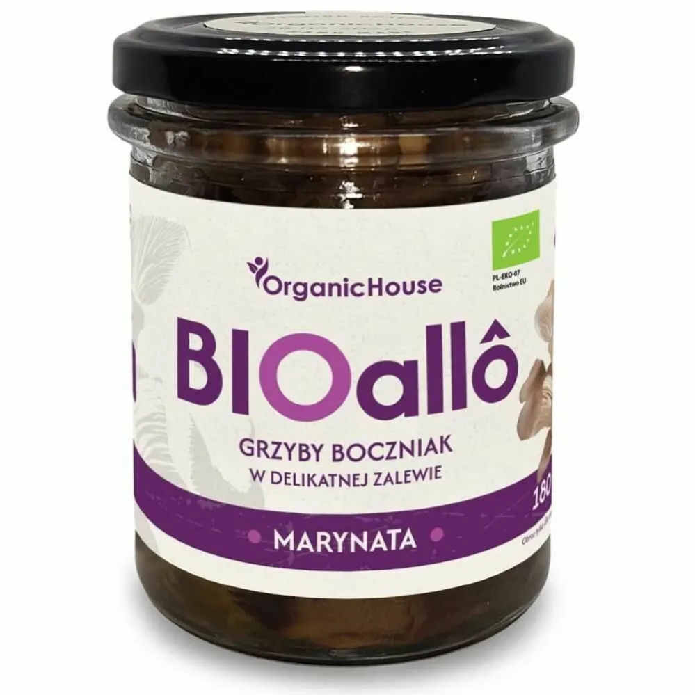 Grzyby Boczniaki w Delikatnej Zalewie Bezglutenowe Bio 180 g - Organic House