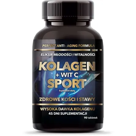Kolagen Tabletki i Witamina C Sport 90 Tabletek 45 g Intenson 