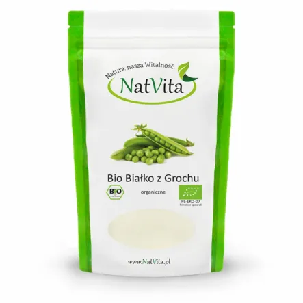 Białko z Grochu Bio 80% 500 g - Natvita 