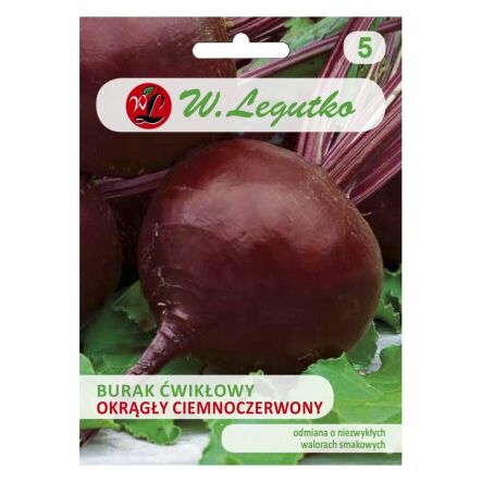 Burak Ćwikłowy Okrągły Ciemnoczerwony Nasiona 20 g - Legutko
