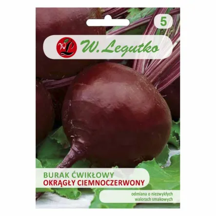 Burak Ćwikłowy Okrągły Ciemnoczerwony Nasiona 20 g - Legutko