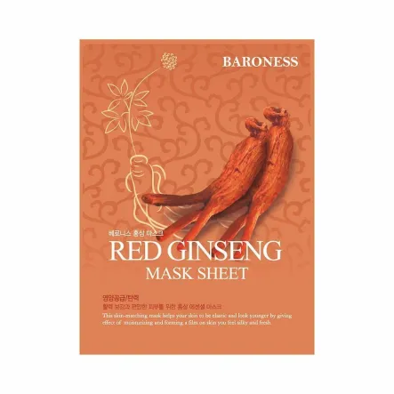 Maska Regenerująca w Płachcie z Ekstraktem z Żeń-Szenia 21 g - BARONESS