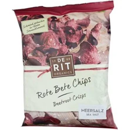 Chipsy Buraczane Z Solą Morską Bio 75 G - De Rit