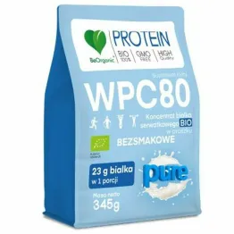 Białko Serwatkowe WPC 80 Bezsmakowe BIO 345 g - BeOrganic