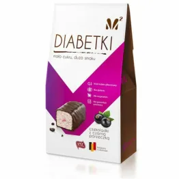 Czekoladki Diabetki Czarna Porzeczka Bez Dodatku Cukru 100 g - Alma Bonbons