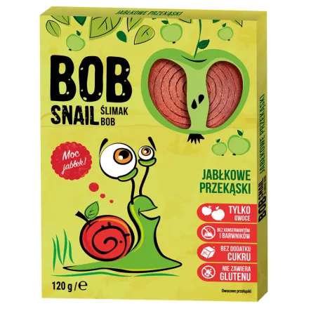 Przekąska Jabłkowa z Owoców Bez Dodatku Cukru 120 g - Bob Snail