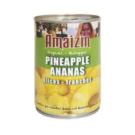 Ananas Plastry (Puszka) Bio 400 g - Amaizin - W Plastrach