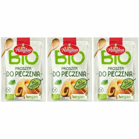 Zestaw 3 x Proszek do Pieczenia Bezglutenowy Bio 12 g - Amylon