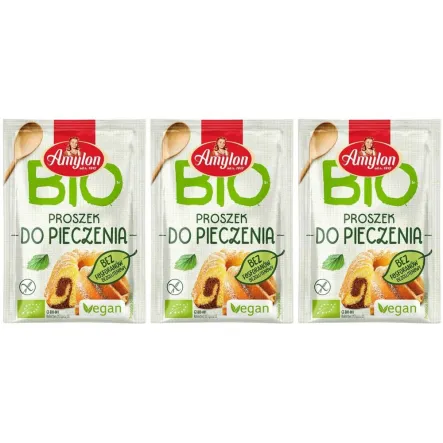 Zestaw 3 x Proszek do Pieczenia Bezglutenowy Bio 12 g - Amylon