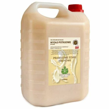 Mydło Potasowe Prawdziwe Szare Kremowe w Płynie 5 L - Mydlarnia Powrót Do Natury