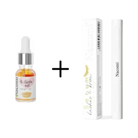 Olejek do Skórek 15 ml - Nacomi + Serum do Rzęs i Brwi 8 ml - Nacomi
