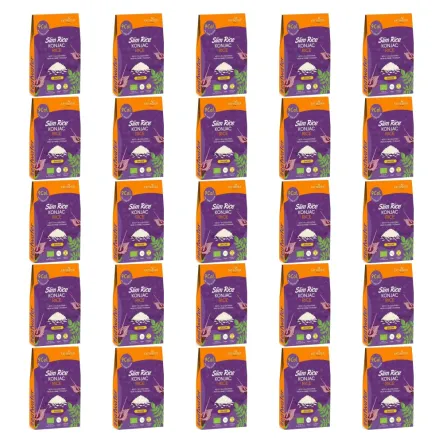 25 x Makaron Konjac w Kształcie Ryżu Bezglutenowy Bio 270 g (200 g) - SLIM RICE