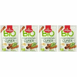 4 x Cukier Cynamonowy Trzcinowy Bezglutenowy Bio 20 g - Amylon