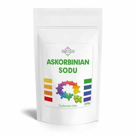 Askorbinian Sodu Proszek 250 g - Soul Farm Odporność, Witamina C Niekwaśna