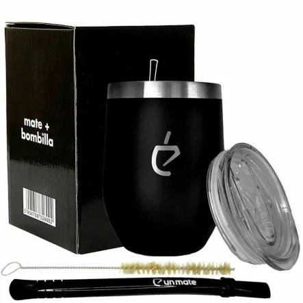 Termolid Black Set Unmate Matero plus  Bombilla - Unmate
