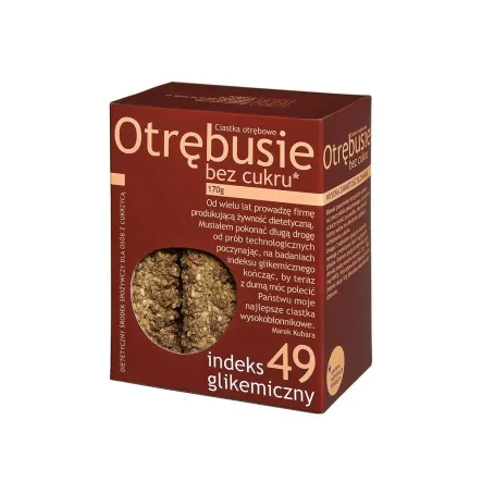 Otrębusie bez cukru dla diabetyków 170g - KUBARA 