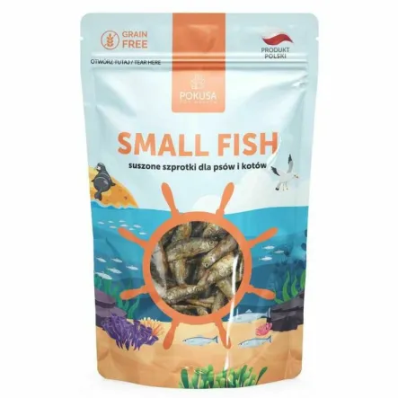 Suszone Szprotki dla Psów i Kotów Small Fish 40 g - Pokusa