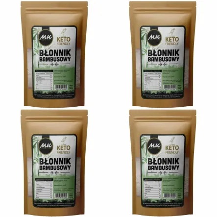 4 x Błonnik Bambusowy 500 g - MK Nutrition - Mąka Bambusowa