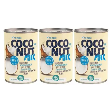 Zestaw 3 x Napój Kokosowy Coconut Milk Bio 400 ml Terrasana 