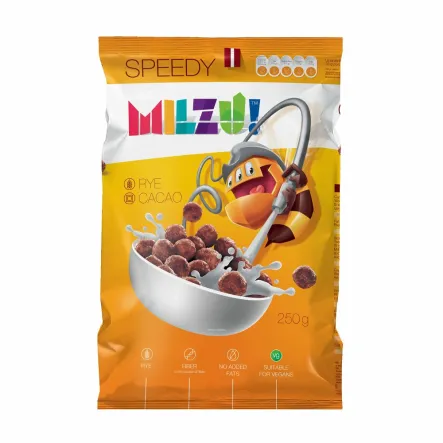 Płatki Żytnie Kulki Kakaowe Zwinność 250 g Milzu