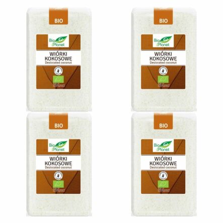 4 x Wiórki Kokosowe Bezglutenowe Bio 1 kg Bio Planet