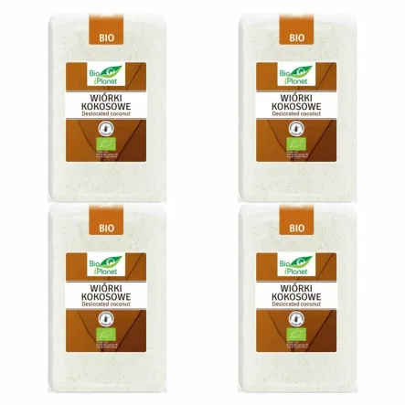 4 x Wiórki Kokosowe Bezglutenowe Bio 1 kg Bio Planet