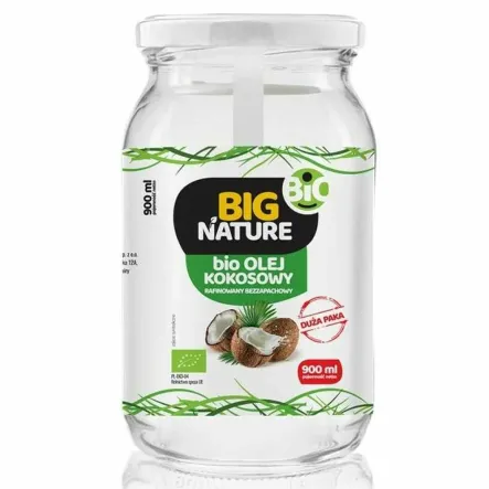 Olej Kokosowy Rafinowany Bezzapachowy Bio 900 ml - Big Nature