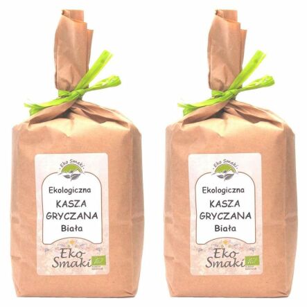 Zestaw 2 x Polska Kasza Gryczana Biała Niepalona Eko 1 Kg  Dolina Gryki Eko Smaki 