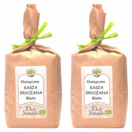 Zestaw 2 x Polska Kasza Gryczana Biała Niepalona Eko 1 Kg  Dolina Gryki Eko Smaki 