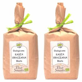 Zestaw 2 x Polska Kasza Gryczana Biała Niepalona Eko 1 Kg  Dolina Gryki Eko Smaki 