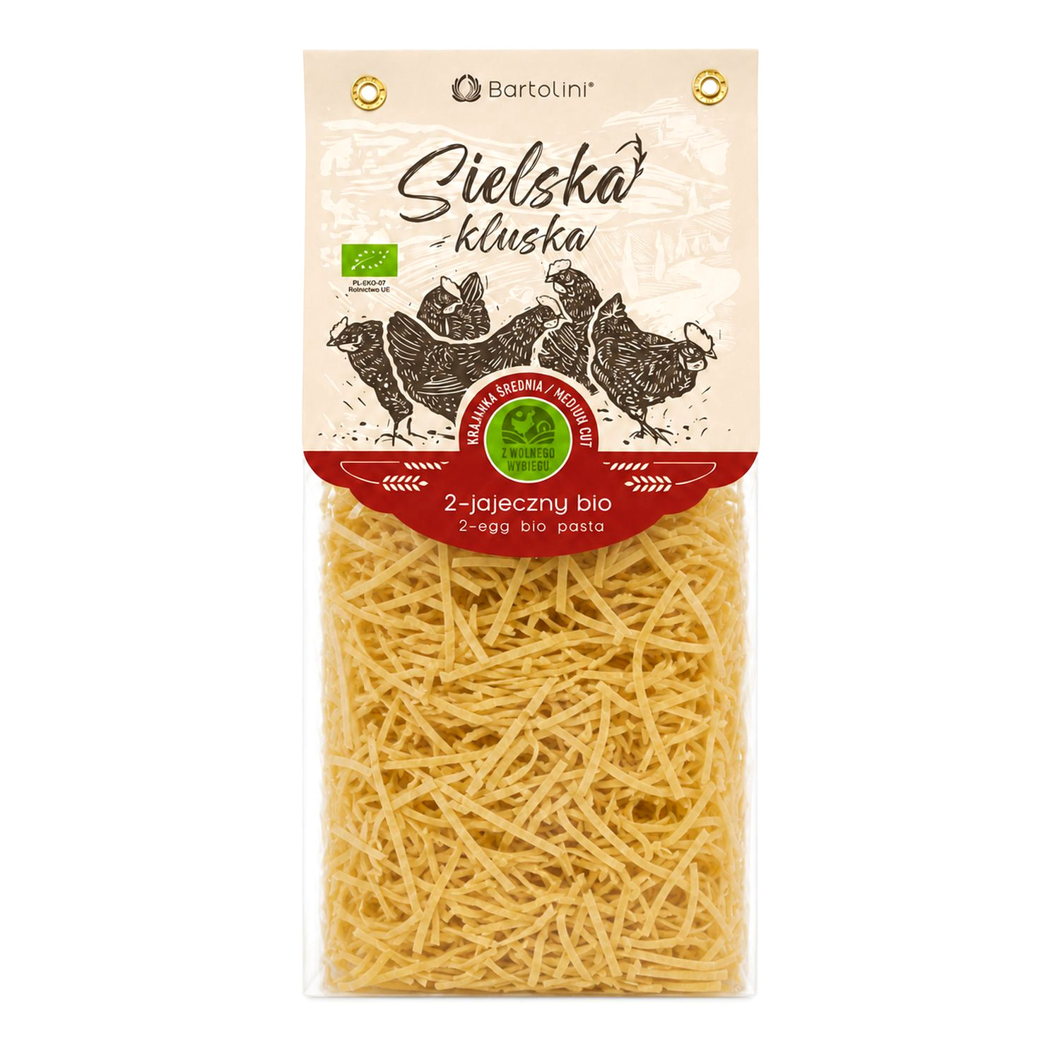 Makaron 2-Jajeczny Krajanka Średnia Bio 250 g - Bartolini Sielska Kluska