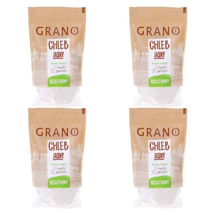 4 x Chleb Jasny Bezglutenowy Mieszanka Piekarnicza 500 g - Grano