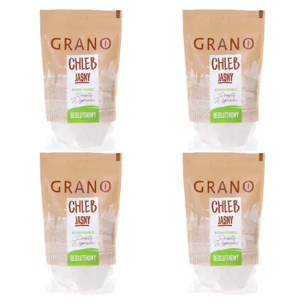 4 x Chleb Jasny Bezglutenowy Mieszanka Piekarnicza 500 g - Grano
