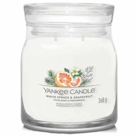 Świeca Średnia WHITE SPRUCE & GRAPEFRUIT - Wosk Sojowy 368 g - YANKEE CANDLE