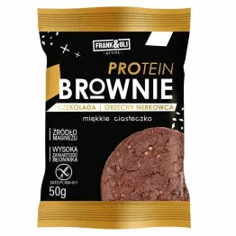 Ciastko Proteinowe Brownie Czekolada i Orzechy Nerkowca Bezglutenowe 50 g - Frankand Oli