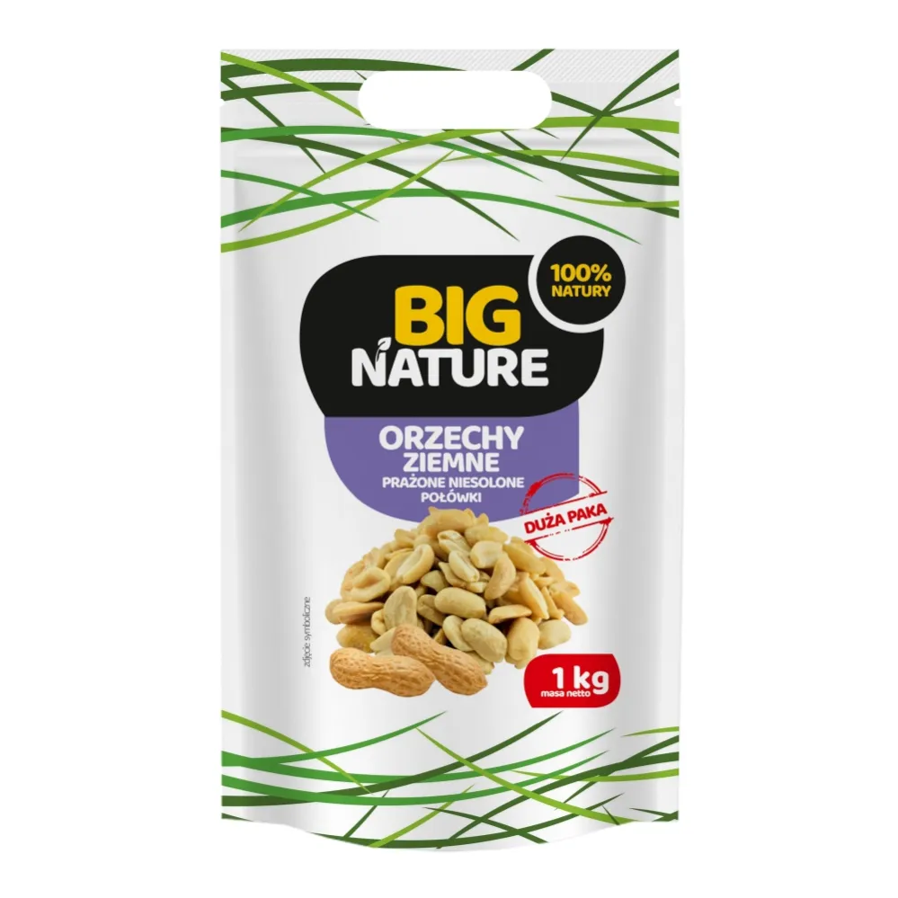 Orzechy Ziemne Niesolone Połówki 1 kg - Big Nature