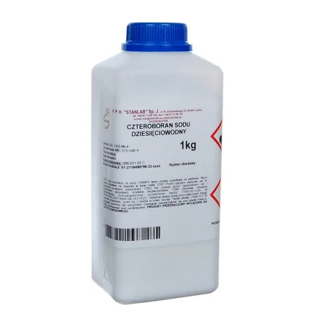 Czteroboran Sodu Dziesięciowodny Boraks 1 kg Stanlab