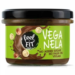 VEGANELA Krem Wegański z Orzechami Laskowymi i Kakao Bez Dodatku Cukru  200 g - Feel Fit