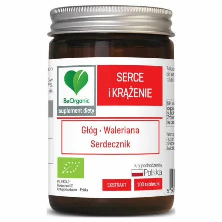 Serce i Krążenie Bio Tabletki 100 Sztuk - Be Organic